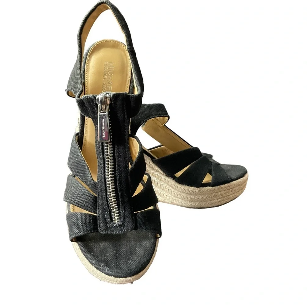 Michael Kors Black Berkley Wedge 7.5